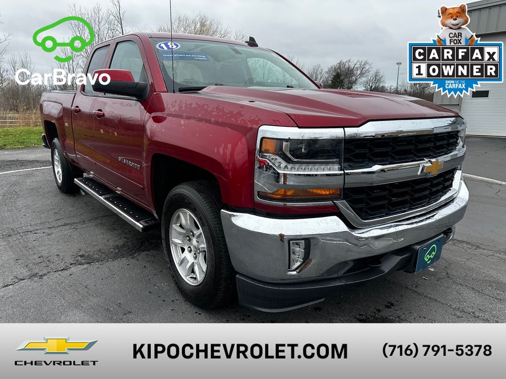 Cajun Red Tintcoat 2018 Chevrolet Silverado 1500 LT Double Cab 4WD Pickup Truck Four-Wheel Drive 6-Speed Automatic Overdrive