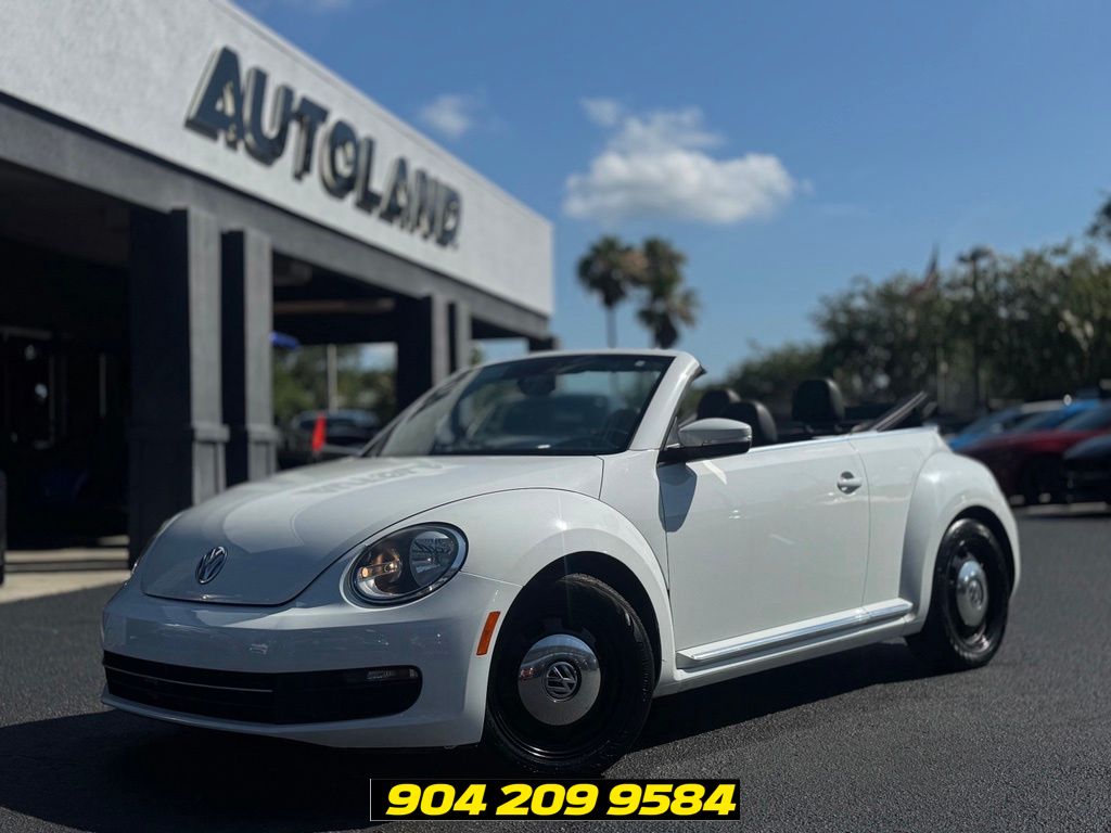 Pure White 2015 Volkswagen Beetle 1.8T Convertible Convertible Front-Wheel Drive 6-Speed Automatic