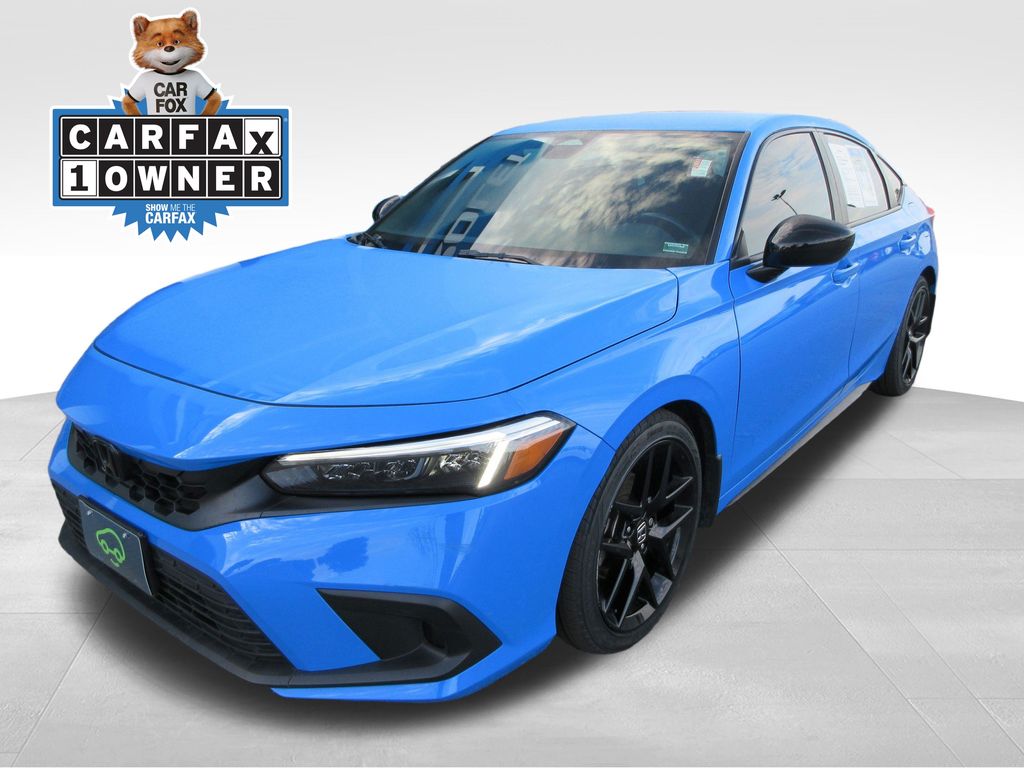 Boost Blue Pearl 2024 Honda Civic Hatchback Sport FWD Hatchback Front-Wheel Drive Continuously Variable Transmission