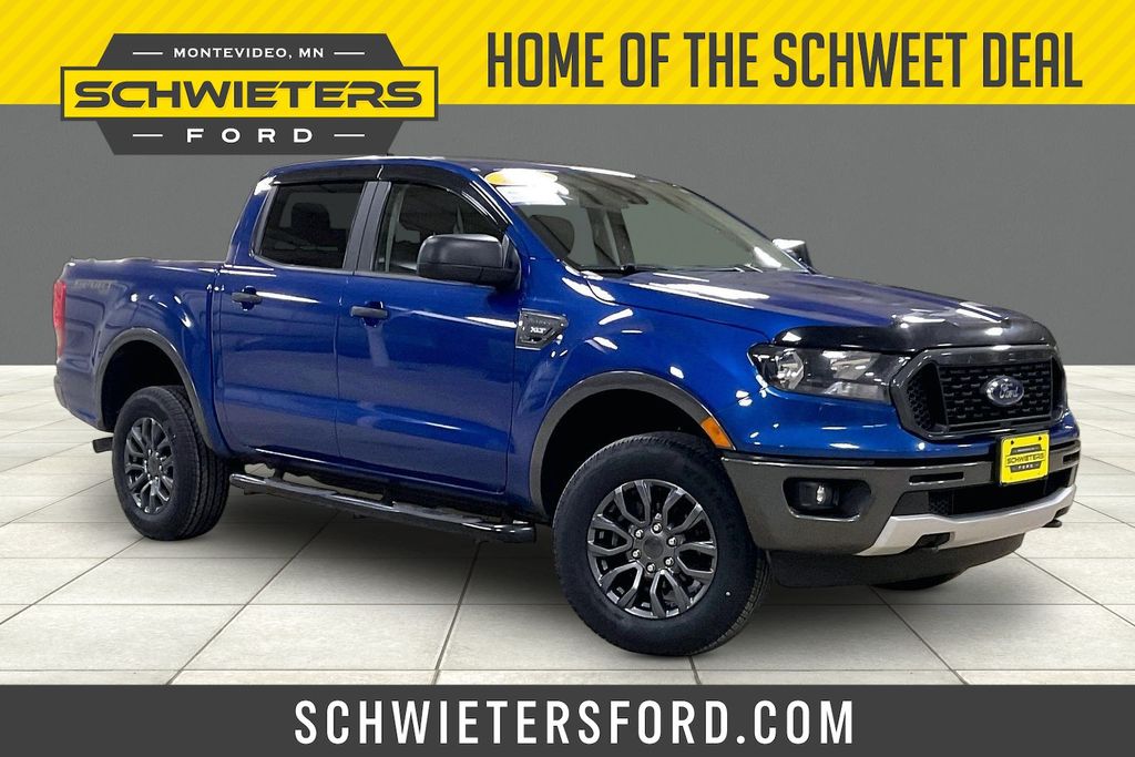 Blue 2020 Ford Ranger Pickup Truck Four-Wheel Drive Automatic