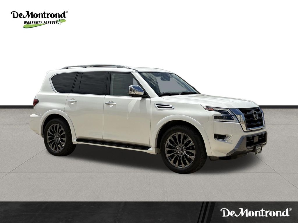 2023 Nissan Armada Platinum White at Joe Myers Mazda Kia