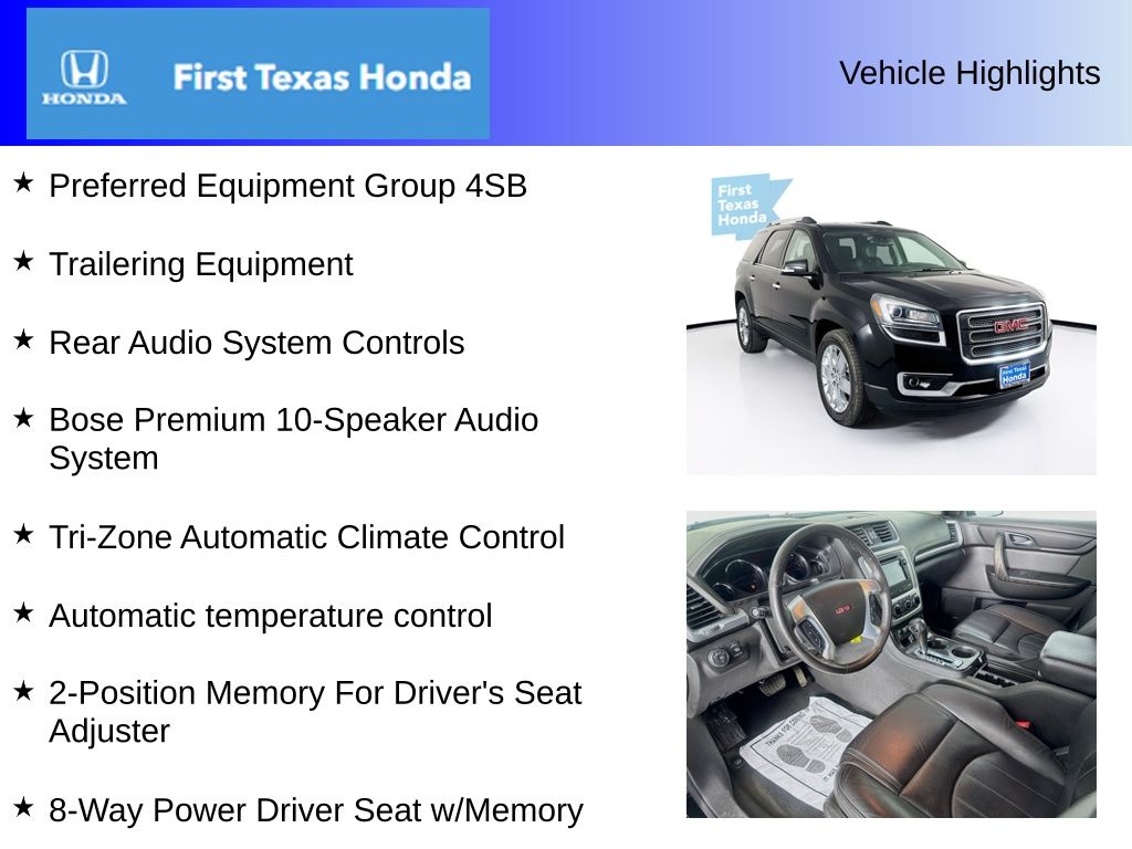 Used Car 2017 Gmc Acadia Limited  Limited For Sale Under $20,000 In Austin, Texas