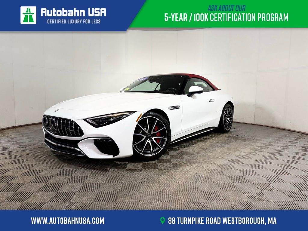 MANUFAKTUR Moonlight White Metallic 2023 Mercedes-Benz SL-Class AMG SL 55 4MATIC Convertible All-Wheel Drive 9-Speed Automatic