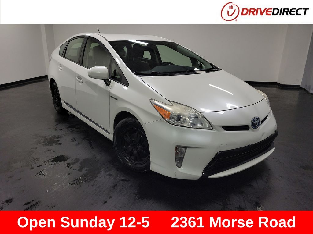 White (Blizzard Pearl) 2015 Toyota Prius Hatchback Front-Wheel Drive Continuously Variable Transmission