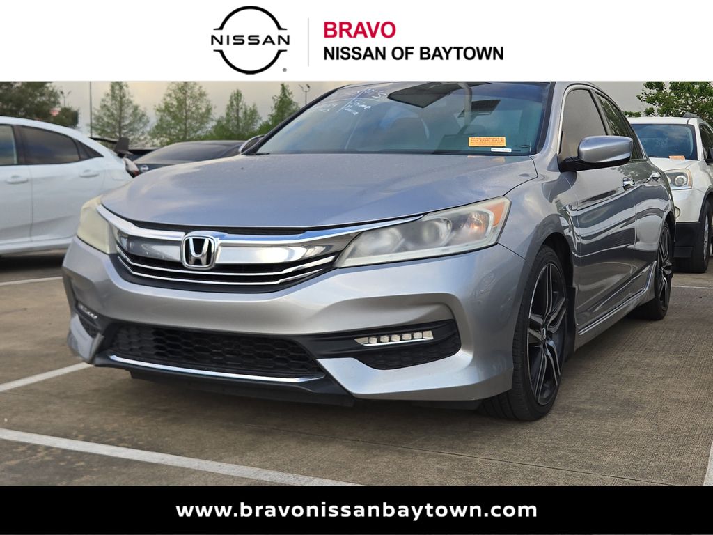 Silver 2017 Honda Accord Sport FWD Sedan Front-Wheel Drive Continuously Variable Transmission