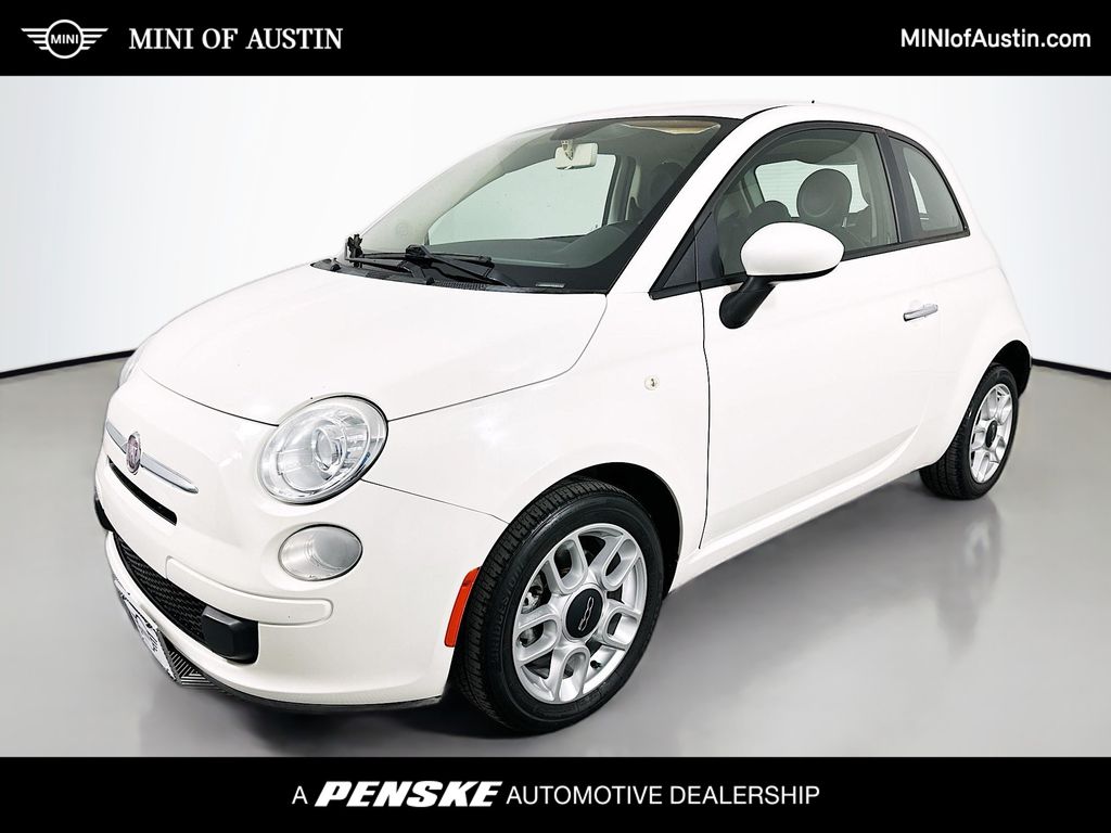 White 2013 FIAT 500 Pop Hatchback Front-Wheel Drive 6-Speed Automatic