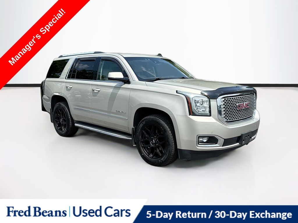 Champagne Silver Metallic 2015 GMC Yukon SUV / Crossover Four-Wheel Drive 6-Speed Automatic Overdrive