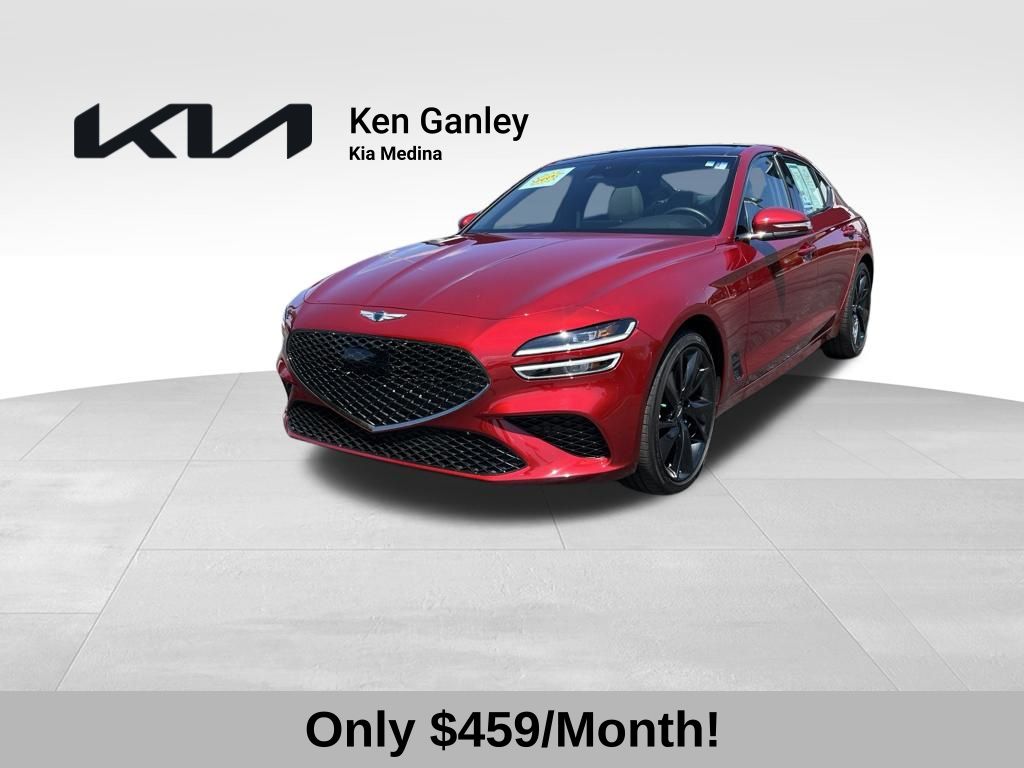Havana Red 2023 Genesis G70 Sedan Rear-Wheel Drive 8-Speed Automatic