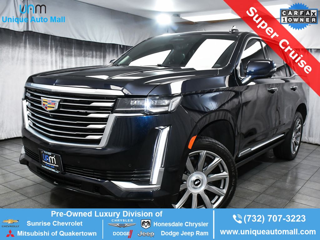 Dark Moon Blue Metallic 2022 Cadillac Escalade Premium Luxury Platinum 4WD SUV / Crossover Four-Wheel Drive Automatic