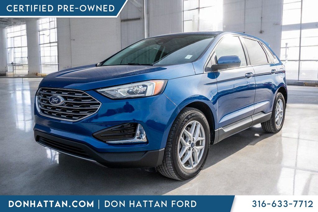 Blue Metallic 2022 Ford Edge SUV / Crossover All-Wheel Drive 8-Speed Automatic