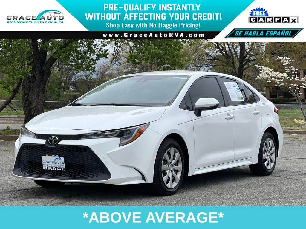 White (Wind Chill Pearl) 2022 Toyota Corolla LE FWD Sedan Front-Wheel Drive Continuously Variable Transmission