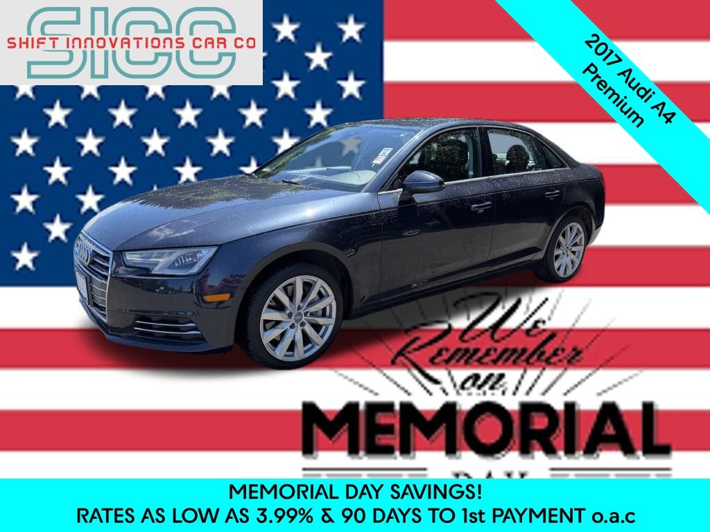 Moonlight Blue 2017 Audi A4 2.0T Premium FWD Sedan Front-Wheel Drive 7-Speed Automatic