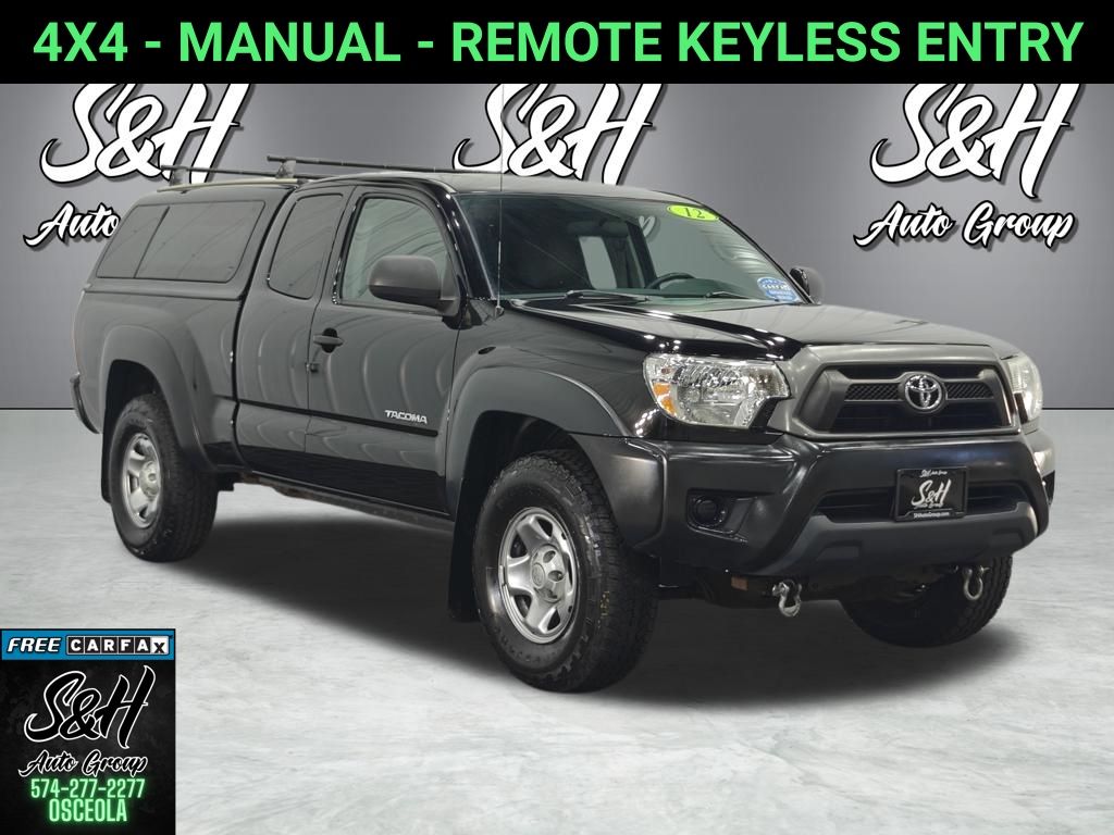 Black 2012 Toyota Tacoma Pickup Truck Four-Wheel Drive 5-Speed Manual Overdrive