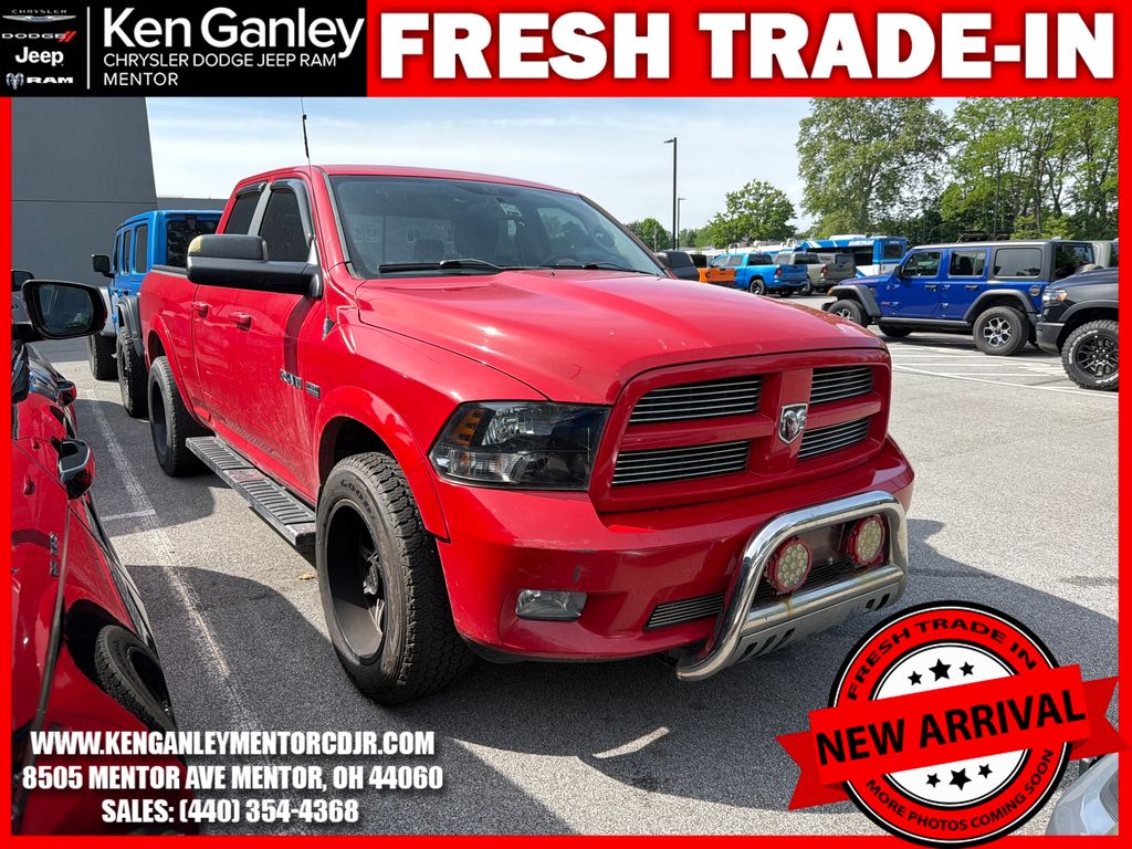 Flame Red Clearcoat/Mineral Gray MetallicClearcoat 2010 Dodge RAM 1500 Pickup Truck 5-Speed Automatic