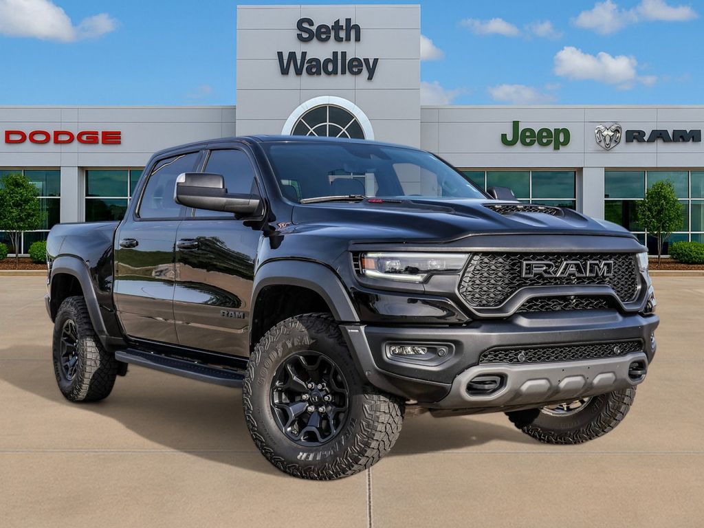 Diamond Black Crystal Pearlcoat 2023 RAM 1500 TRX Crew Cab 4WD Pickup Truck All-Wheel Drive 8-Speed Automatic