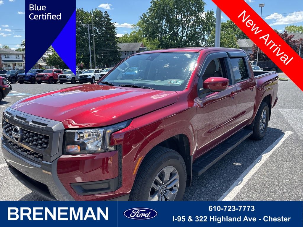 Cardinal Red Metallic 2025 Nissan Frontier SV Crew Cab 4WD Pickup Truck Four-Wheel Drive 9-Speed Automatic Overdrive