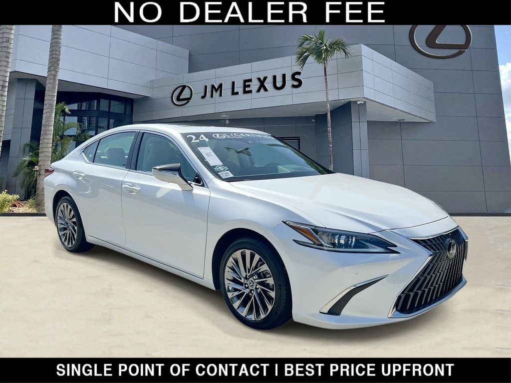 White Pearl 2024 Lexus ES Hybrid Sedan Front-Wheel Drive Continuously Variable Transmission