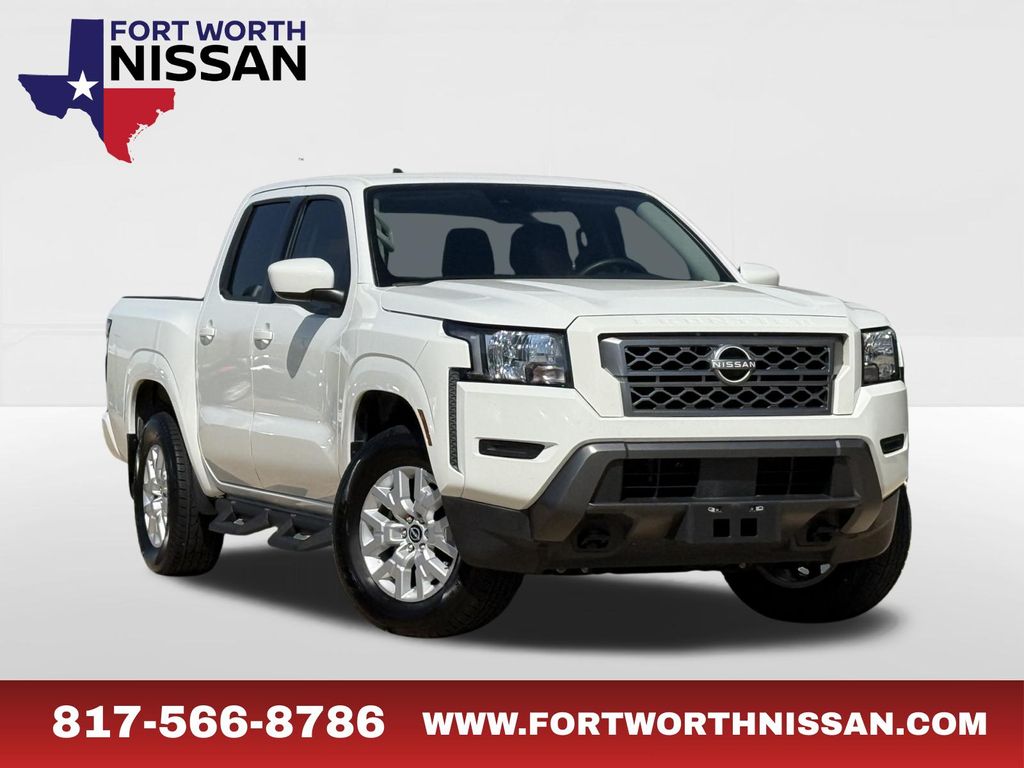 Glacier White 2022 Nissan Frontier SV Crew Cab 4WD Pickup Truck Four-Wheel Drive 9-Speed Automatic