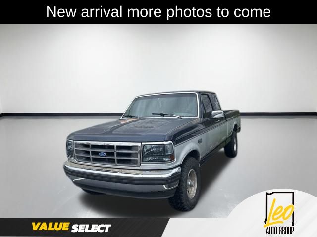 Blue / Silver 1993 Ford F-150 XL 4WD Extended Cab SB Pickup Truck Four-Wheel Drive 4-Speed Automatic