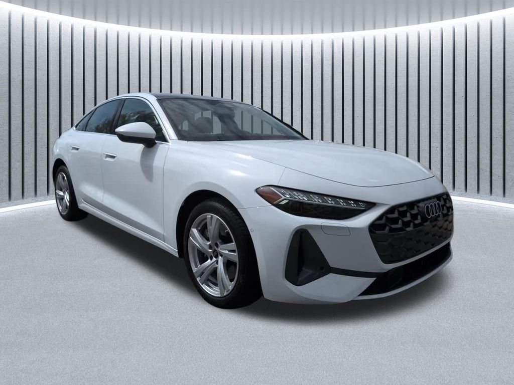 White 2025 Audi A5 Sedan All-Wheel Drive 7-Speed Automatic