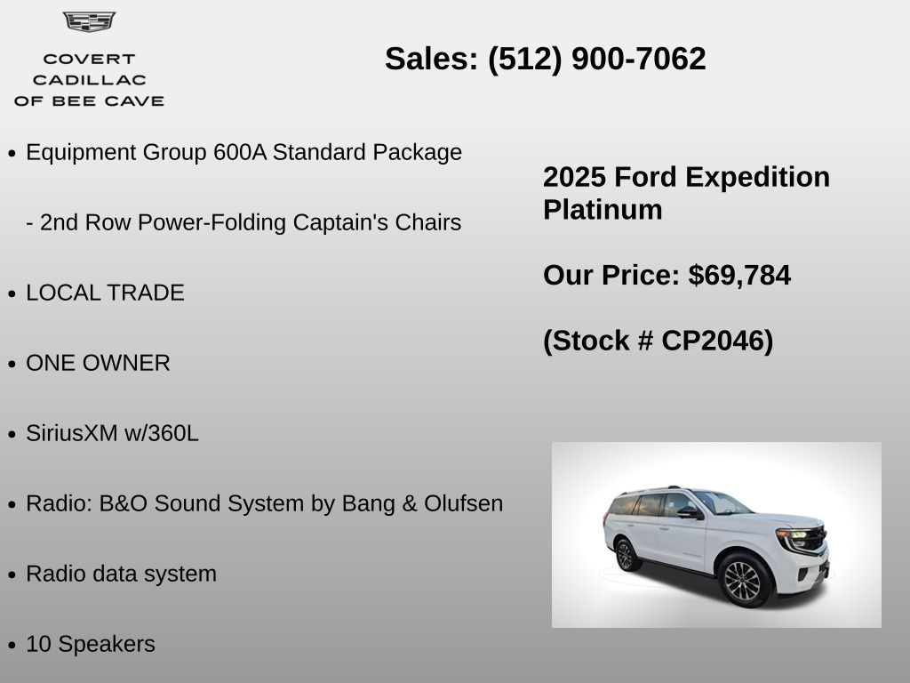 Used Car 2025 Ford Expedition  Platinum For Sale Under $70,000 In Austin, Texas