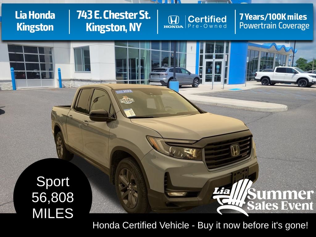Crystal Black Pearl 2023 Honda Ridgeline Pickup Truck All-Wheel Drive 9-Speed Automatic