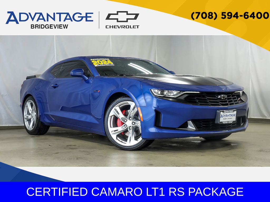 Riverside Blue Metallic 2024 Chevrolet Camaro LT1 Coupe RWD Coupe Rear-Wheel Drive Automatic