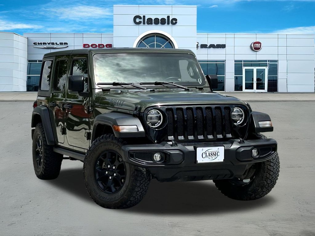 Sarge Green Clearcoat 2021 Jeep Wrangler Unlimited Willys 4WD SUV / Crossover Four-Wheel Drive 8-Speed Automatic