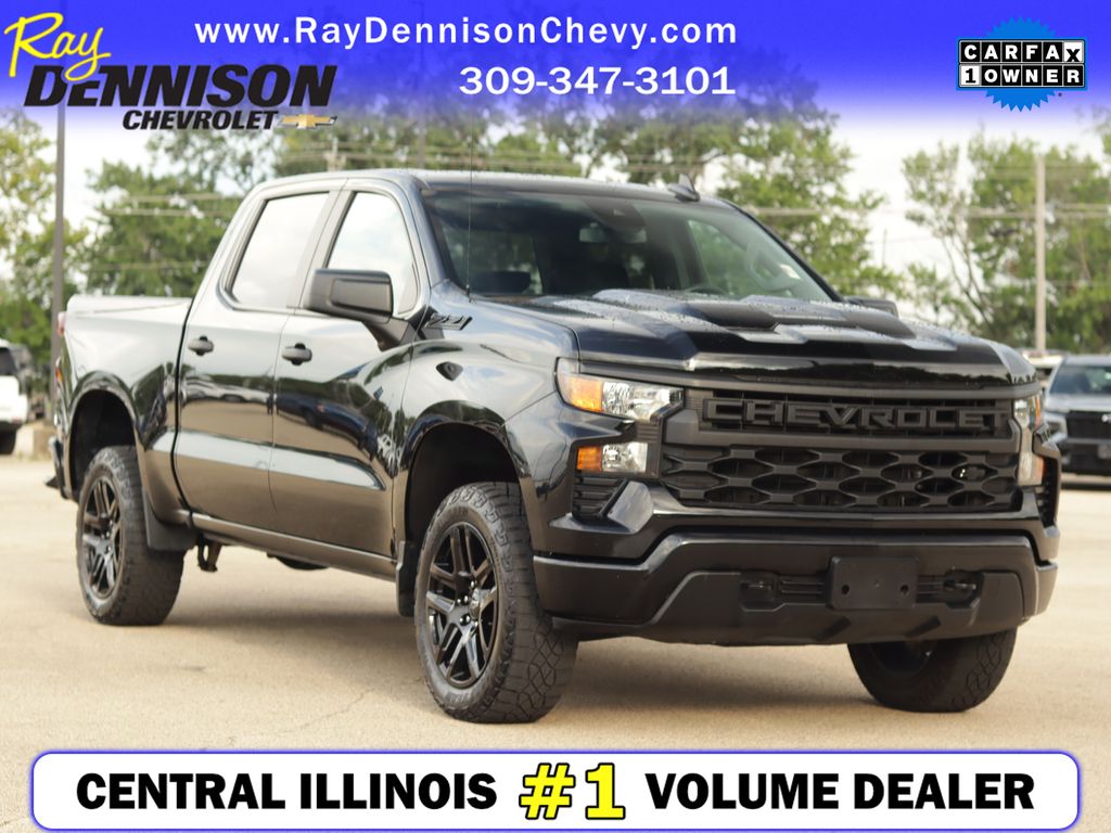 Black 2023 Chevrolet Silverado 1500 Pickup Truck Four-Wheel Drive Automatic