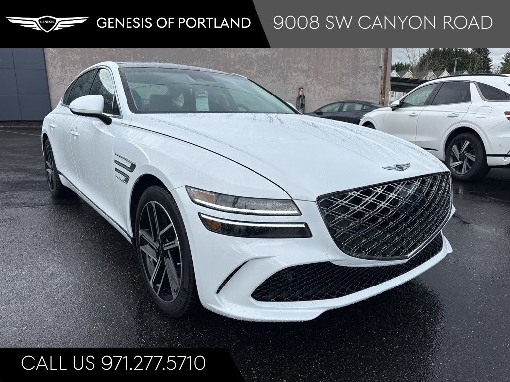 Alta White 2026 Genesis G80 2.5T Advanced AWD Sedan All-Wheel Drive 8-Speed Automatic