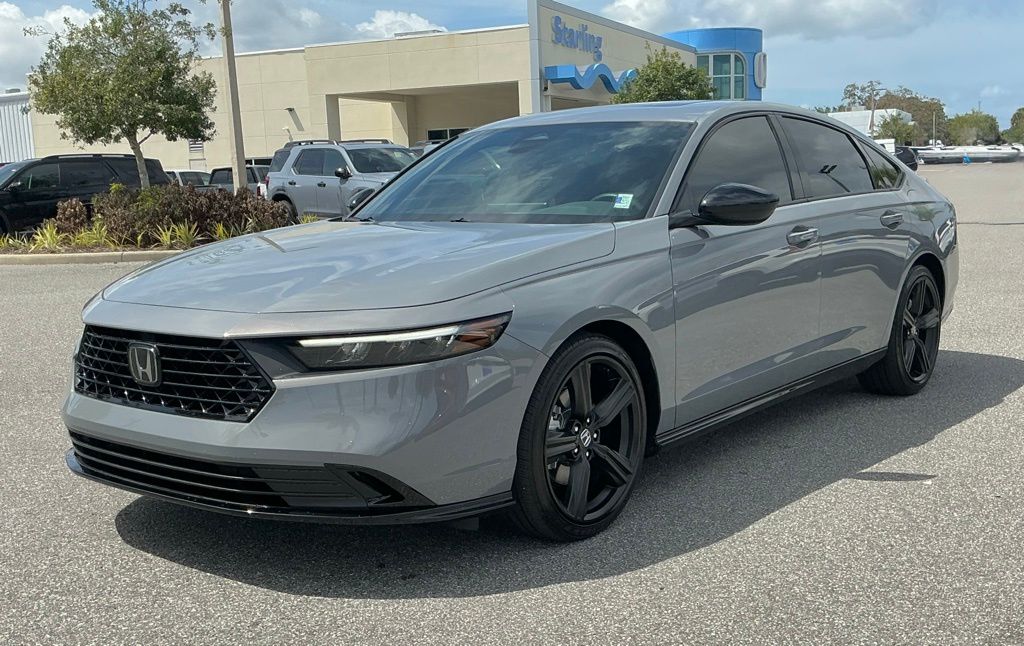Urban Gray Pearl 2025 Honda Accord Hybrid Sport-L FWD Sedan Front-Wheel Drive Continuously Variable Transmission