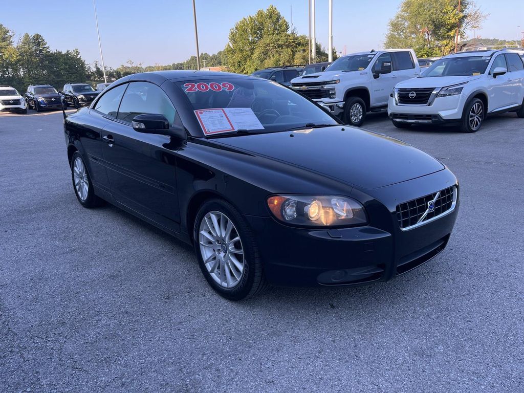 Black 2009 Volvo C70 Convertible Front-Wheel Drive 5-Speed Automatic