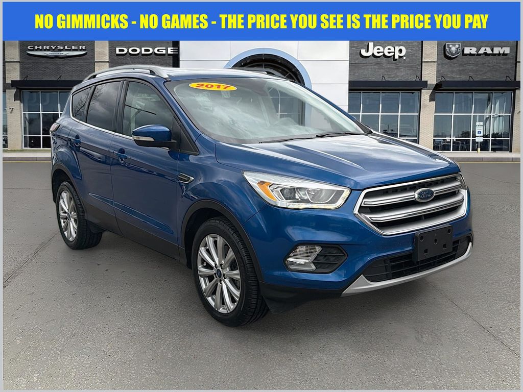 Lightning Blue Metallic 2017 Ford Escape Titanium AWD SUV / Crossover All-Wheel Drive 6-Speed Automatic
