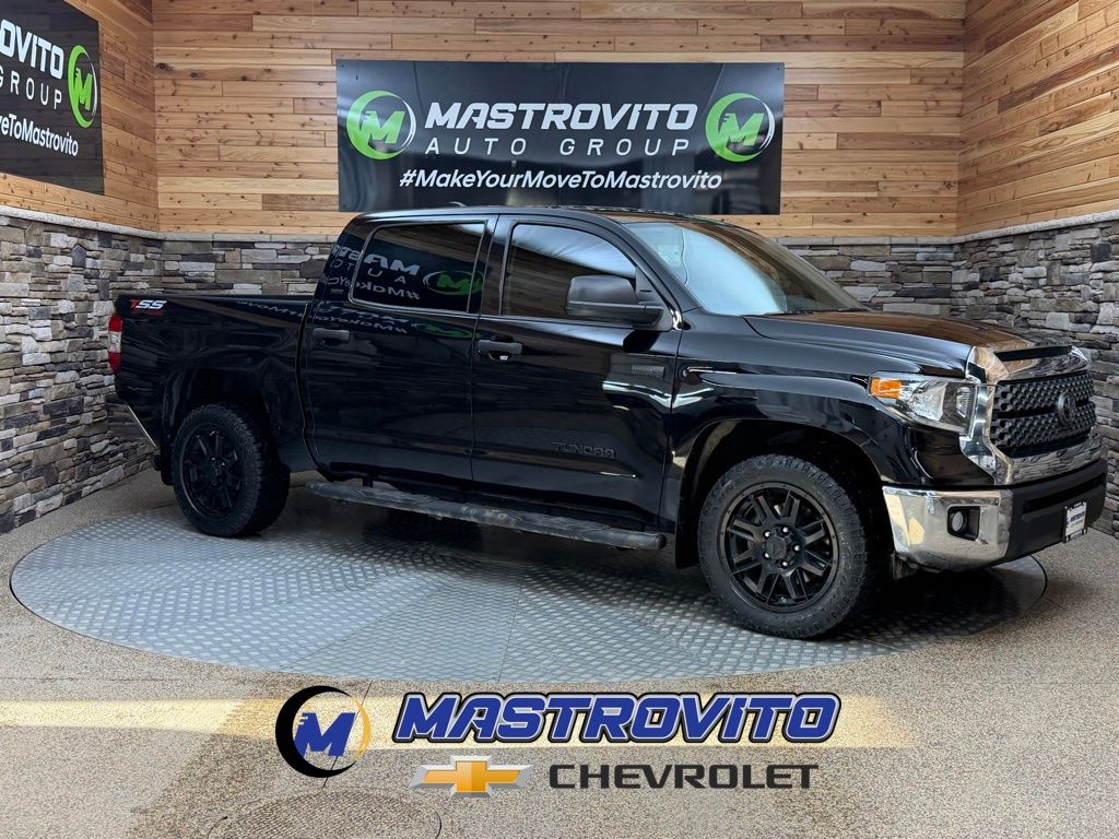 Midnight Black Metallic 2021 Toyota Tundra SR5 CrewMax RWD Pickup Truck 4X2 6-Speed Automatic Overdrive