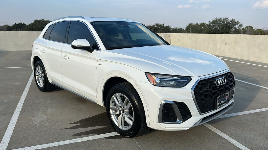 2022 Audi Q5 45 S line Premium White at North Houston Mitsubishi