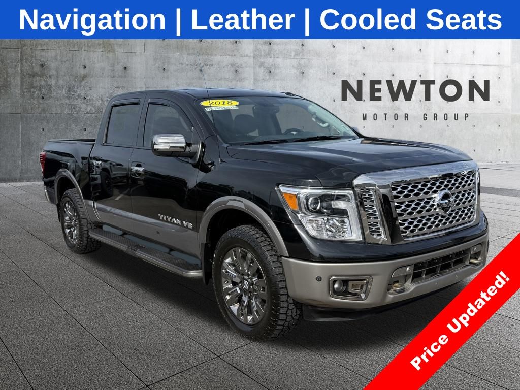 Gray (Magnetic Black) 2018 Nissan Titan Platinum Reserve Crew Cab 4WD Pickup Truck Four-Wheel Drive 7-Speed Automatic