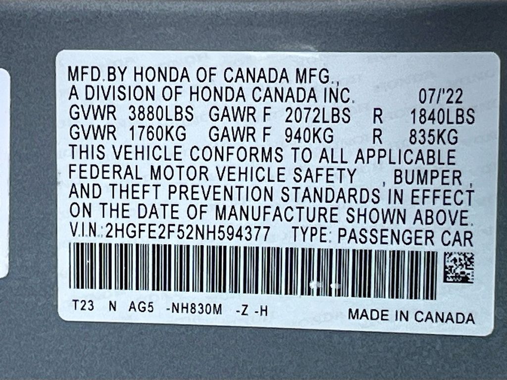 2022 Honda Civic Sport Silver at Big Star Chrysler Jeep Dodge Ram 