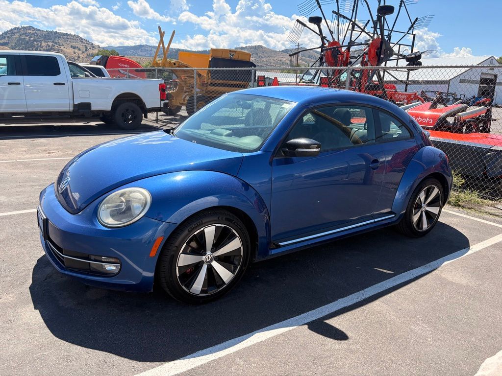 Blue Metallic 2013 Volkswagen Beetle Hatchback Front-Wheel Drive 6-Speed Dual Clutch