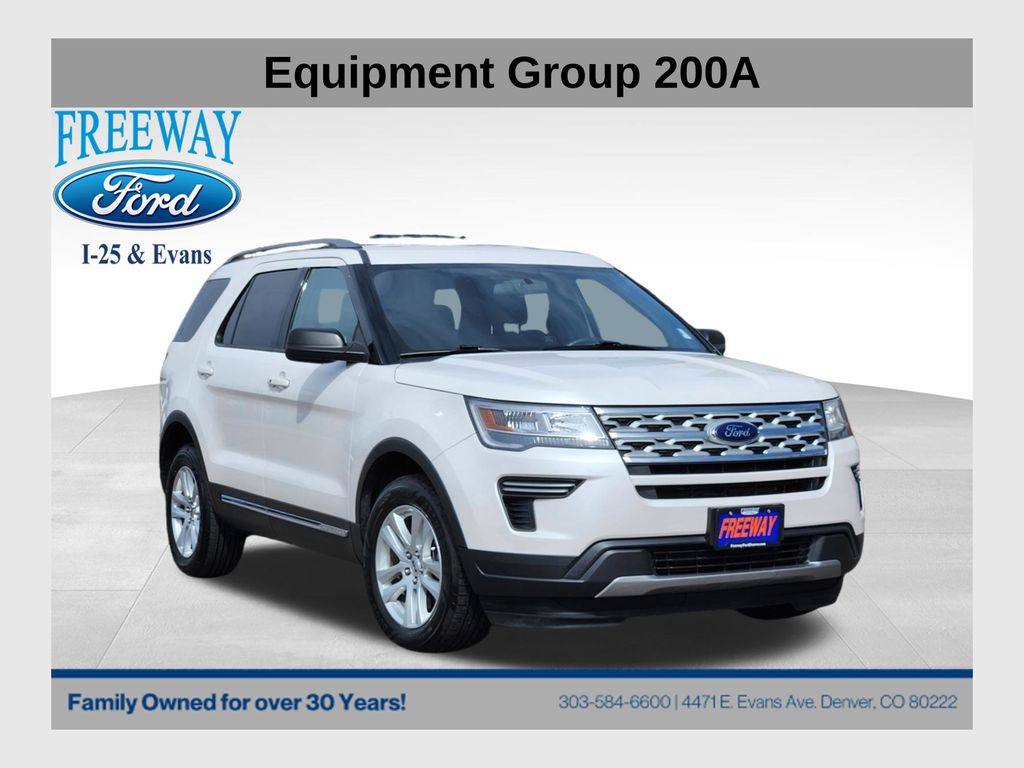 White Platinum Clearcoat Metallic 2019 Ford Explorer XLT AWD SUV / Crossover All-Wheel Drive 6-Speed Automatic
