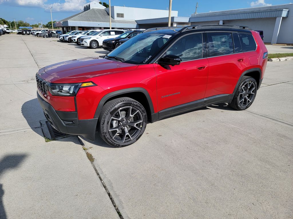 Red Hot Pearlcoat 2026 Jeep Cherokee Overland 4WD SUV / Crossover Four-Wheel Drive Continuously Variable Transmission