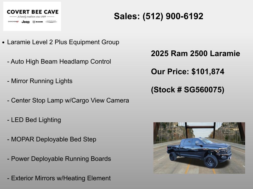 New Car 2025 Ram 2500  Laramie For Sale Under $110,000 In Austin, Texas