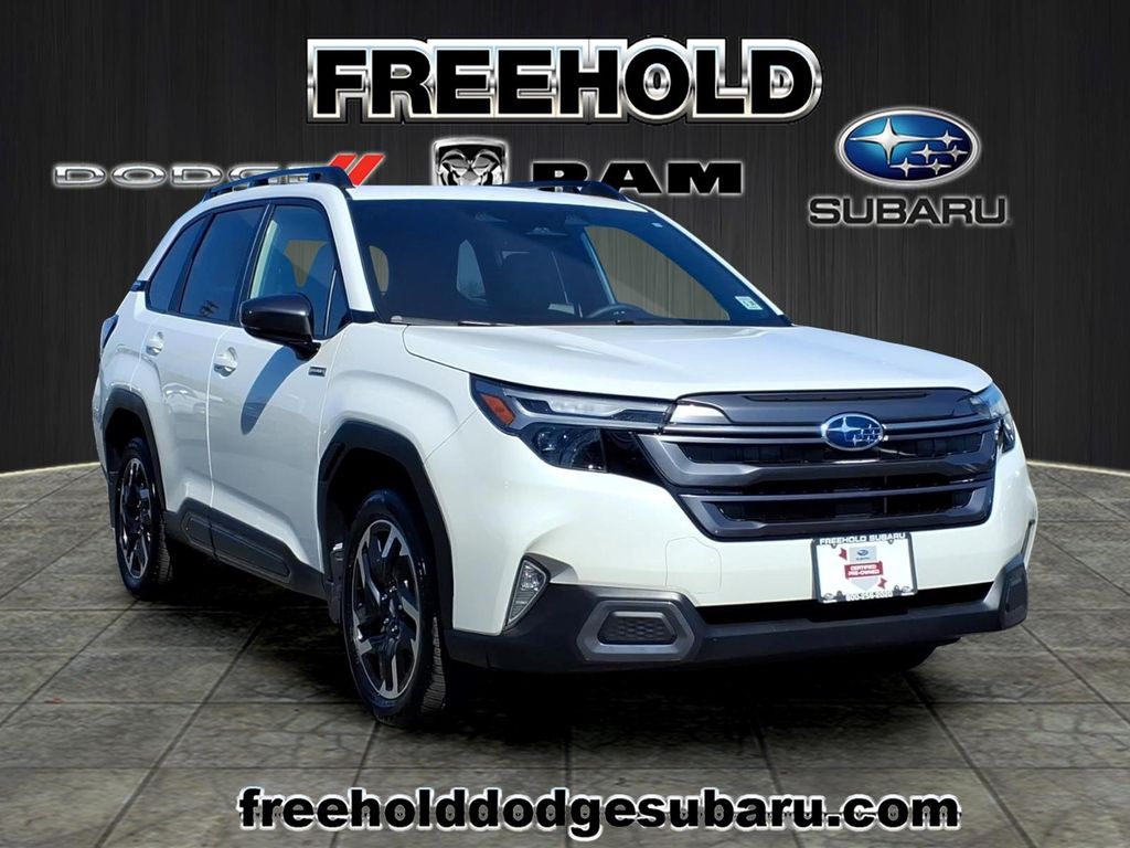 Crystal White Pearl 2025 Subaru Forester Hybrid Limited AWD SUV / Crossover All-Wheel Drive Continuously Variable Transmission