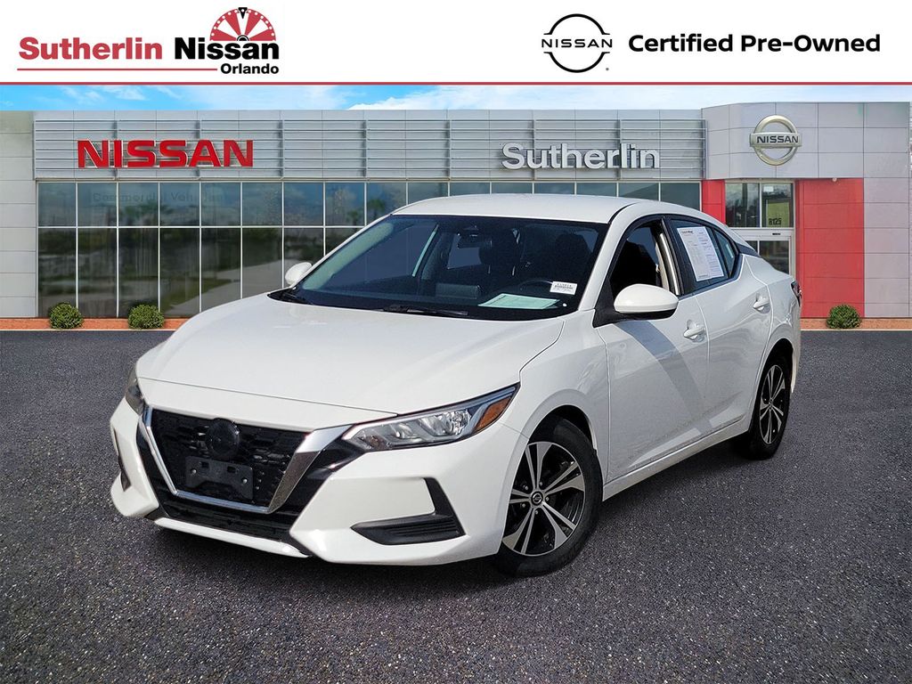White (Fresh Powder) 2022 Nissan Sentra Sedan Front-Wheel Drive Continuously Variable Transmission