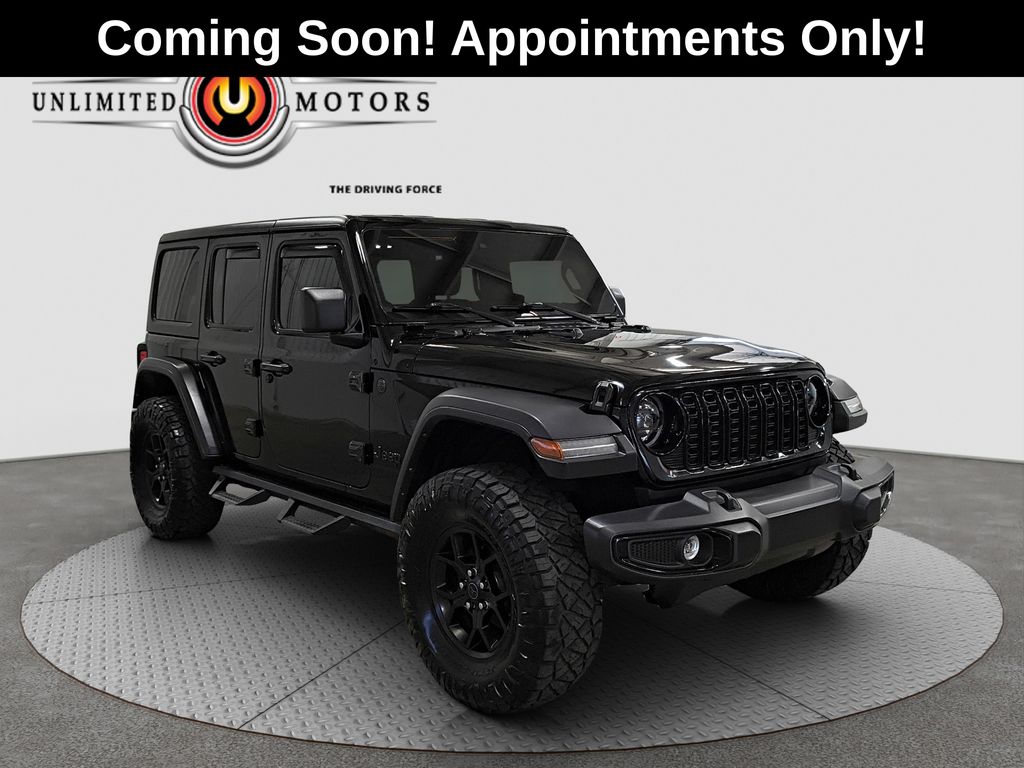 Black Clearcoat 2024 Jeep Wrangler SUV / Crossover Four-Wheel Drive 8-Speed Automatic