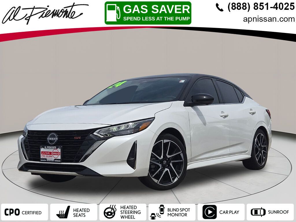 Aspen White 2024 Nissan Sentra SR FWD Sedan Front-Wheel Drive Continuously Variable Transmission