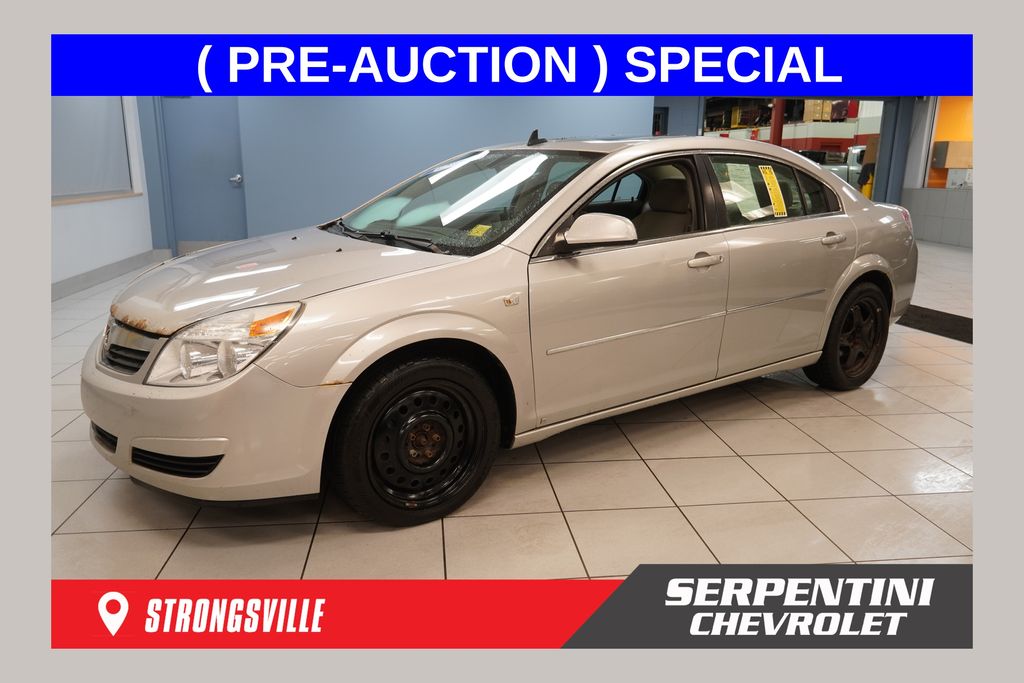 Silver Pearl 2008 Saturn Aura Sedan Front-Wheel Drive 4-Speed Automatic