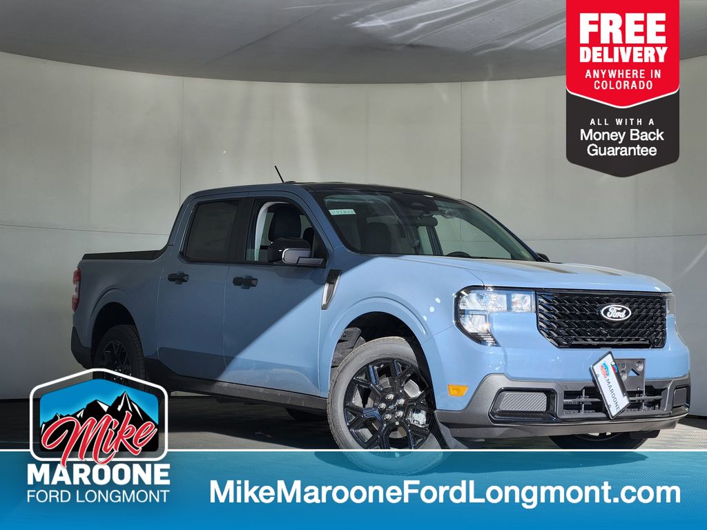 Blue (Azure Gray Metallic Tri-Coat) 2025 Ford Maverick Pickup Truck All-Wheel Drive 8-Speed Automatic