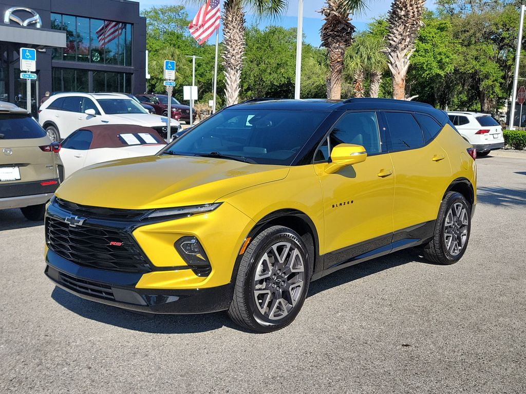 Nitro Yellow Metallic 2023 Chevrolet Blazer SUV / Crossover All-Wheel Drive 9-Speed Automatic Overdrive