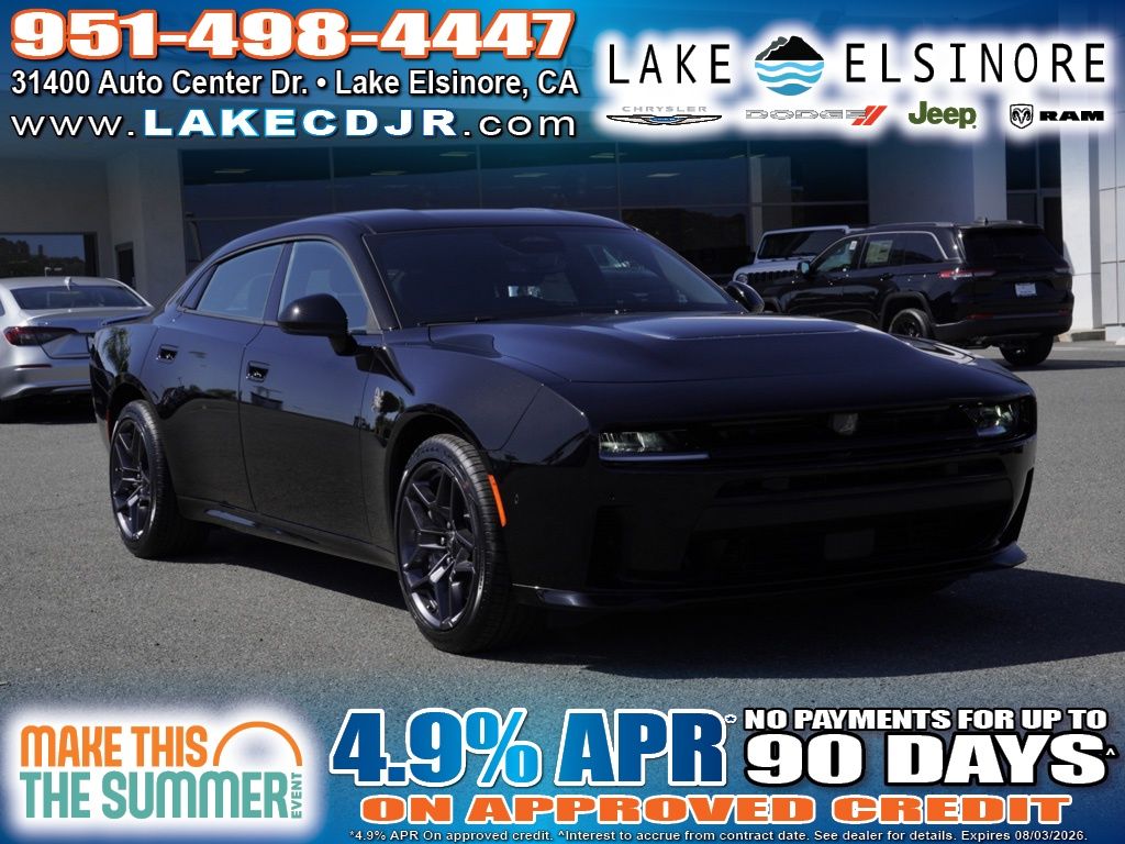 Diamond Black Crystal Pearlcoat 2026 Dodge Charger Sedan All-Wheel Drive 8-Speed Automatic