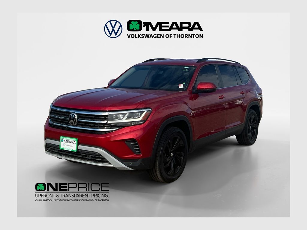 Aurora Red Metallic 2022 Volkswagen Atlas SUV / Crossover All-Wheel Drive 8-Speed Automatic